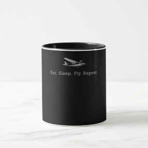 Eat Sleep Fly Drones Repeat Aviator Gift Mug
