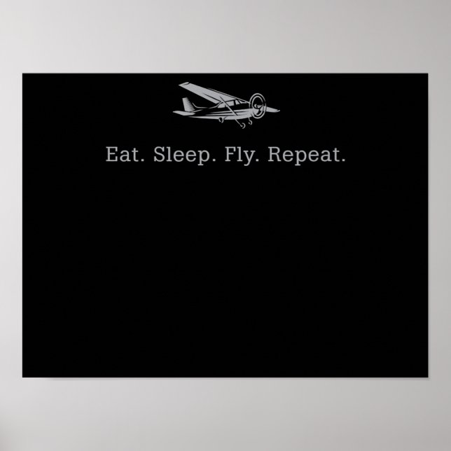 Eat Sleep Fly Drones Repeat Aviator Gift Poster (Front)