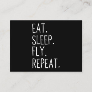 Eat Sleep Fly Repeat Helicopter Pilot Business Card