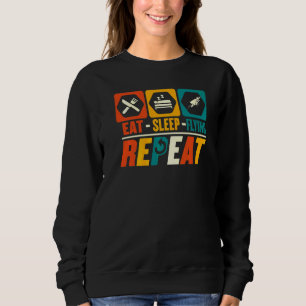 Eat Sleep Flying Repeat Aeroplane Aviation Pilot Sweatshirt
