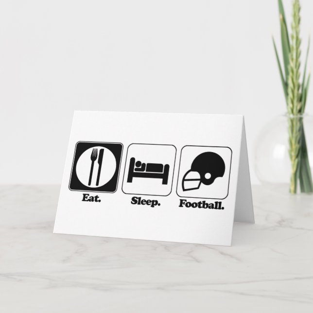 eat sleep football card (Front)