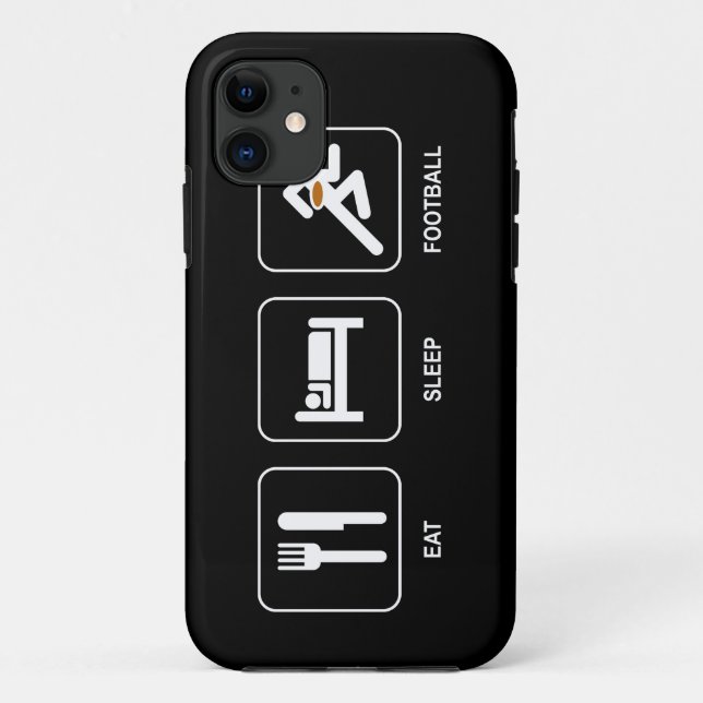 Eat Sleep Football Case-Mate iPhone Case (Back)