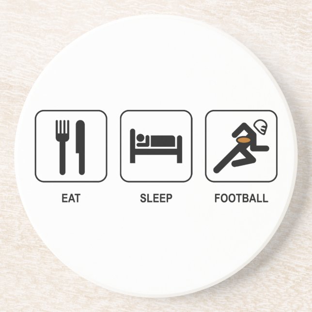 Eat Sleep Football Coaster (Front)