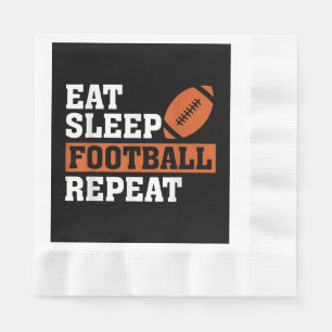 Eat Sleep Football Repeat Awesome Love Football Vi Napkin