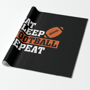 Eat Sleep Football Repeat Awesome Love Football Vi Wrapping Paper