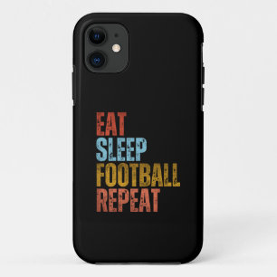 EAT SLEEP FOOTBALL REPEAT iPhone 11 CASE