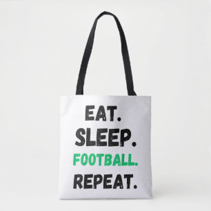 Eat Sleep Football Repeat Cute Eat Sleep Football Tote Bag
