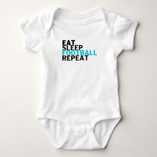 Eat Sleep Football Repeat Football Lovers Baby Bodysuit