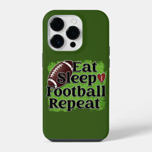 Eat Sleep Football Repeat iPhone 14 Pro Case