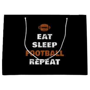 Eat Sleep Football Repeat Love Football Vintage Gi Large Gift Bag