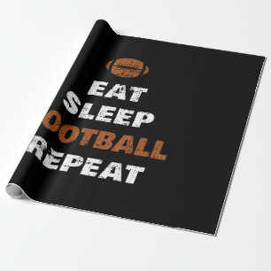 Eat Sleep Football Repeat Love Football Vintage Gi Wrapping Paper