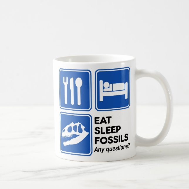 EAT, SLEEP, FOSSILS COFFEE MUG (Right)