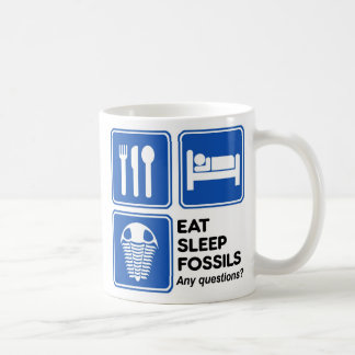 EAT, SLEEP, FOSSILS COFFEE MUG