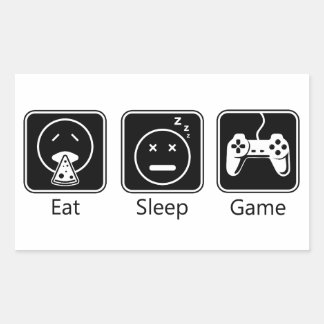 Eat, Sleep, Game Rectangular Sticker