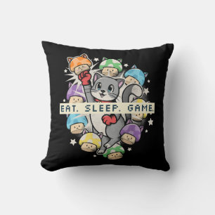 Eat, Sleep, Game, Repeat Cushion
