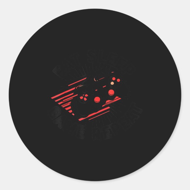 Eat Sleep Game Repeat Dedicated Classic Round Sticker (Front)
