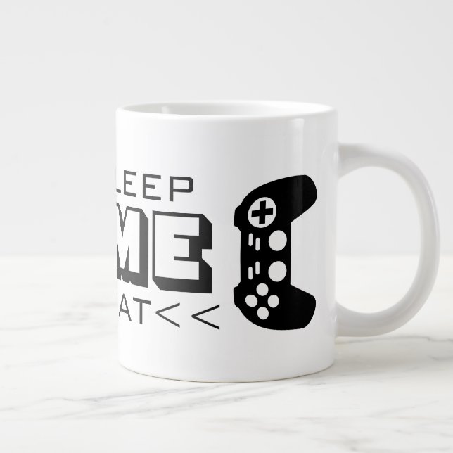 Eat Sleep Game Repeat funny extra large jumbo size Coffee Mug (Right)
