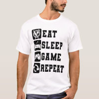 Eat Sleep Game Repeat Funny Gaming Console