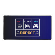 Eat Sleep Game Repeat Minimalistic  Desk Mat