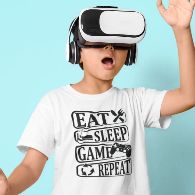 Eat Sleep Game Repeat  T-Shirt (Creator Uploaded)