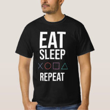Eat Sleep Game Repeat - White ХО☐Δ Edition