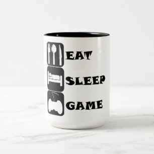 Eat Sleep Game Two-Tone Coffee Mug
