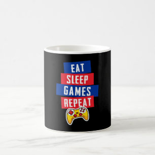 Eat Sleep Games Repeat Funny Video Games Coffee Mug