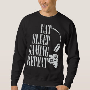 Eat Sleep Gaming Repeat Funny Gamer Boys Kids Todd Sweatshirt