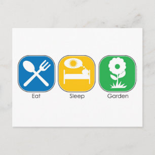 Eat Sleep Garden Postcard