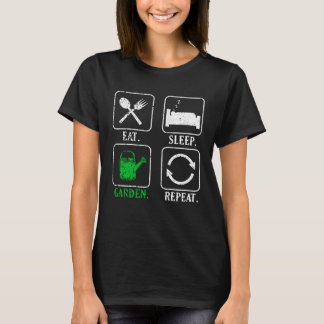 Eat Sleep Garden Repeat Vintage Garden Gardening M T-Shirt