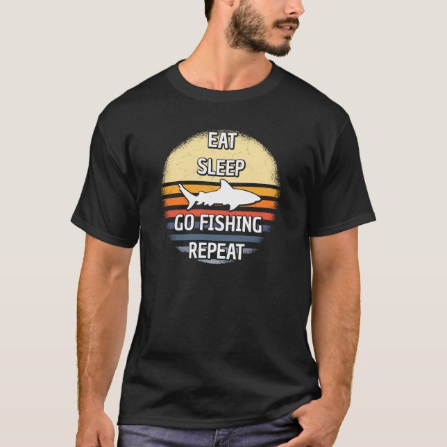 Eat Sleep Go Fishing Repeat T-Shirt (Front)
