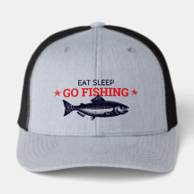 Eat Sleep Go Salmon Fishing Sports Fisherman Hat