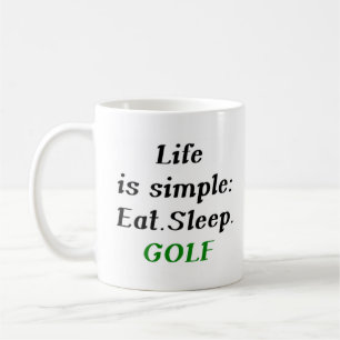 eat sleep golf coffee mug