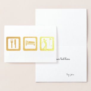 Eat Sleep Golf for the Golf Fanatic Foil Card