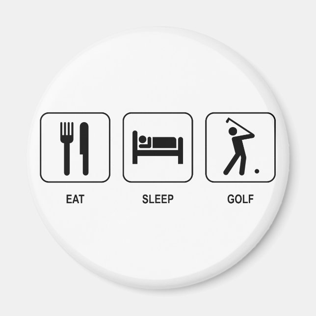 Eat Sleep Golf Magnet (Front)