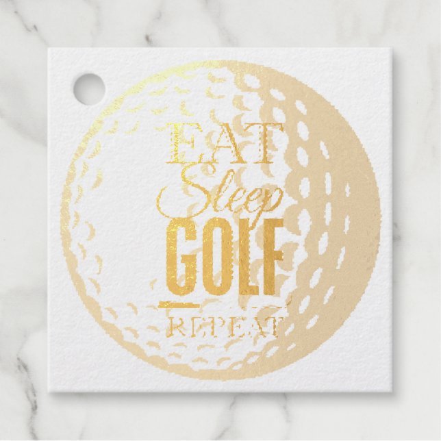 Eat,Sleep, Golf, Repeat Favour Tags (Front)