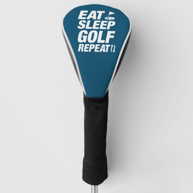 Eat Sleep Golf Repeat Head Cover (Front)