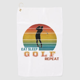 Eat Sleep Golf Repeat Towel