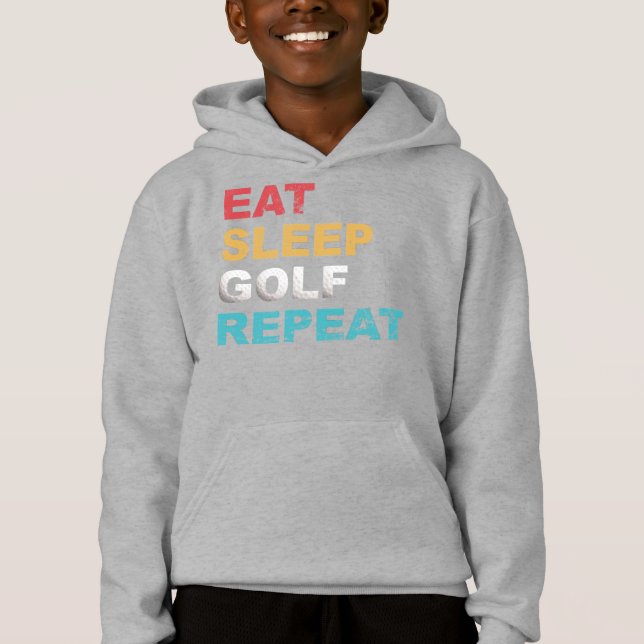 Eat Sleep Golf Repeat with colours for Golfers (Front)