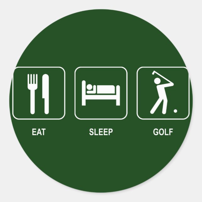 Eat Sleep Golf Sticker (Front)