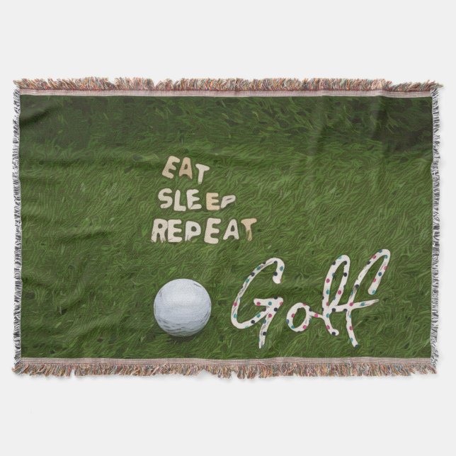 Eat Sleep Golf Throw blanket (Front)