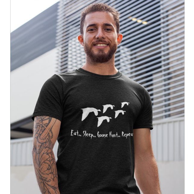 Eat Sleep Goose Hunt Hunting Cool Men T-Shirt (Creator Uploaded)