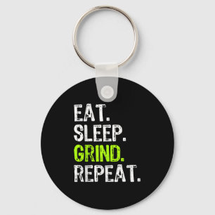Eat Sleep Grind Repeat Motivational Inspirational Key Ring