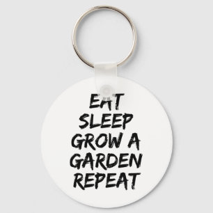 Eat Sleep Grow A Garden Repeat Funny Game 1  Key Ring