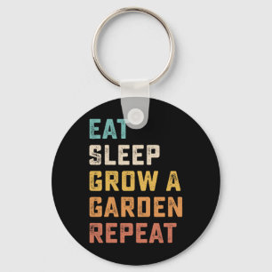 Eat Sleep Grow A Garden Repeat Funny Game 4 Key Ring