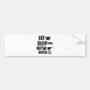 Eat Sleep Guitar Bumper Sticker