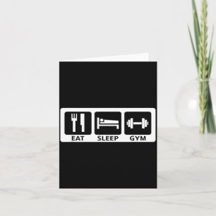Eat Sleep Gym Fitness Trainer Workout Gift  Card