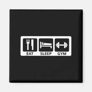 Eat Sleep Gym Fitness Trainer Workout Gift Magnet