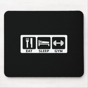 Eat Sleep Gym Fitness Trainer Workout Gift  Mouse Pad