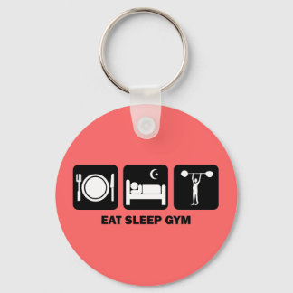 eat sleep gym key ring